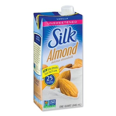 Silk Almond Milk, Unsweetened Vanilla, 32 oz Aseptic Box 443869